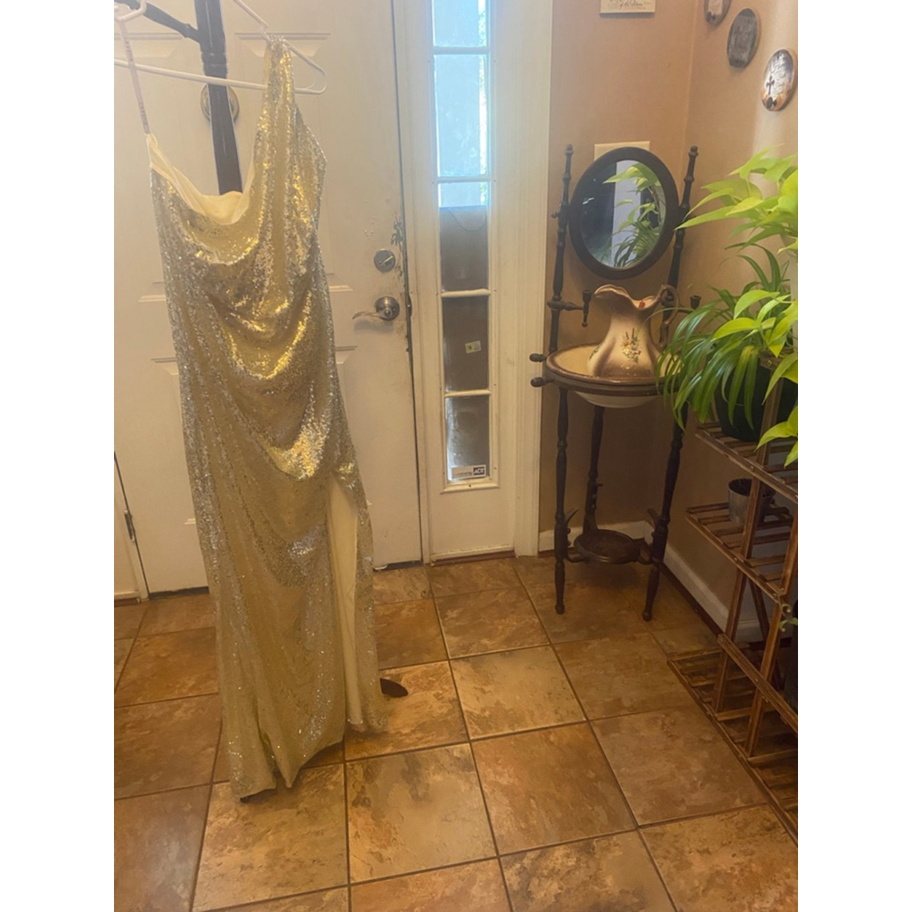 Women's LAVETIR Gold Sequin gown Plus Size 20